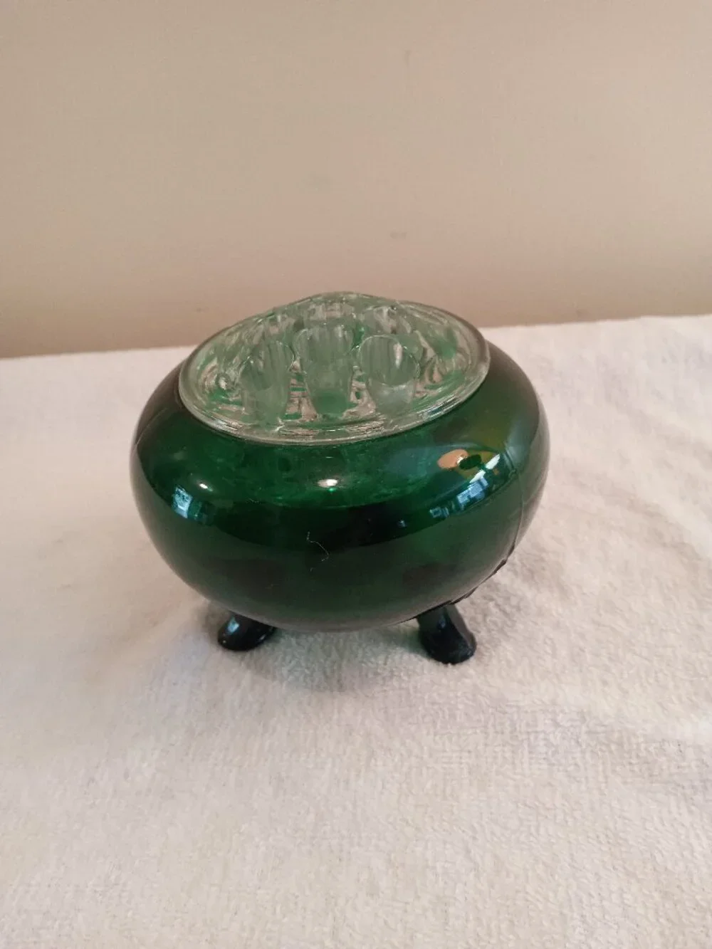 Vintage 1950's Viking Evergreen Flowerlite Frog 4 1/4